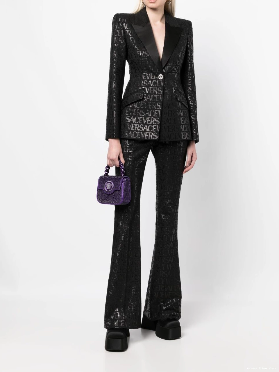 Cheap Versace flared Versace Women trousers Allover 0717